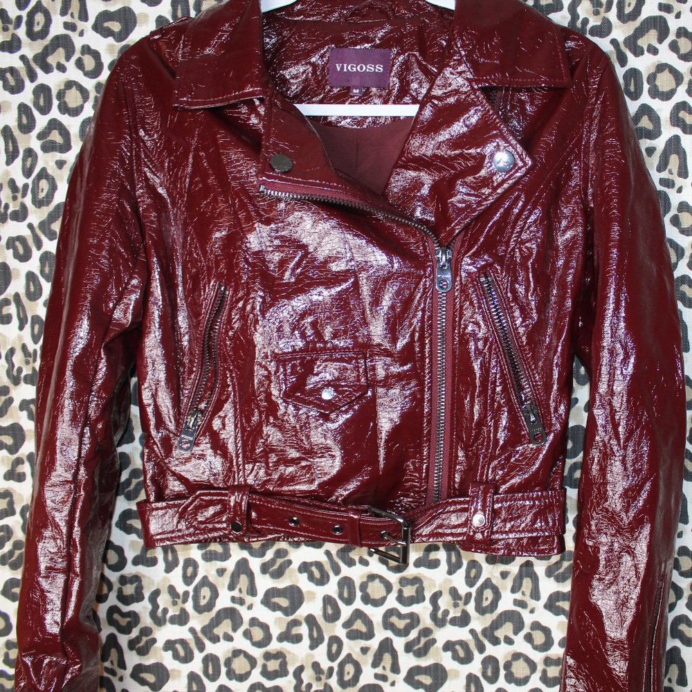 Vigoss Maroon Leather Jacket
